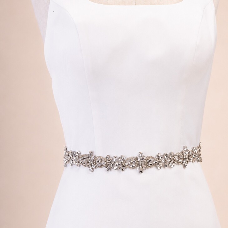 Perfect Bridal Arabella Elegant Schlank Kristall Hochzeit Gürtel